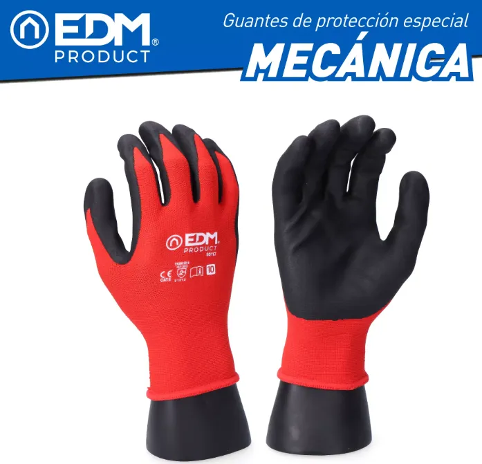 [80115ELK] Guante nailon licra con palma nitrilo Foam mecánica baja tensión T-08. Mod. 80115