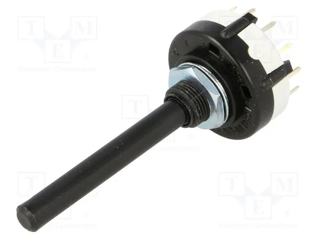 Conmutador rotativo 6 posiciones 2 polos 1A 24V. Mod. CK1050