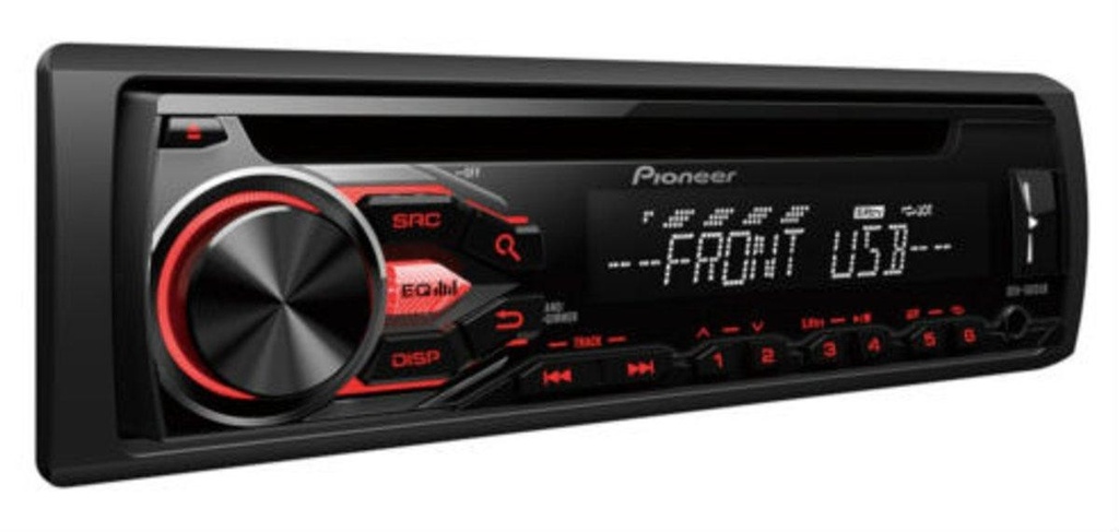 Autorradio - Pioneer DEH-1800UB Lector CD, USB, AUX IN, Radio AM/FM con RDS