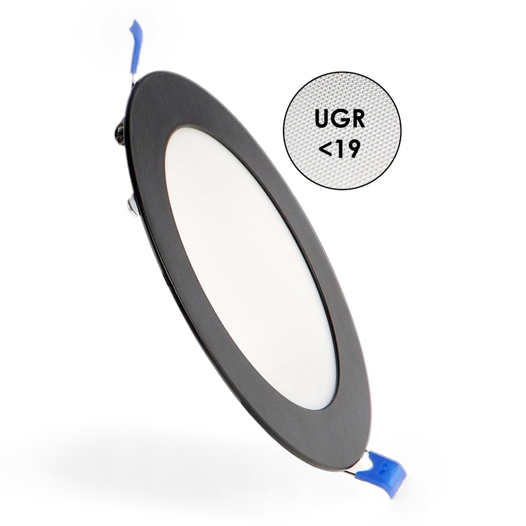 Downlight Panel Led Circular Negro 12W Cct. Mod. LM5582