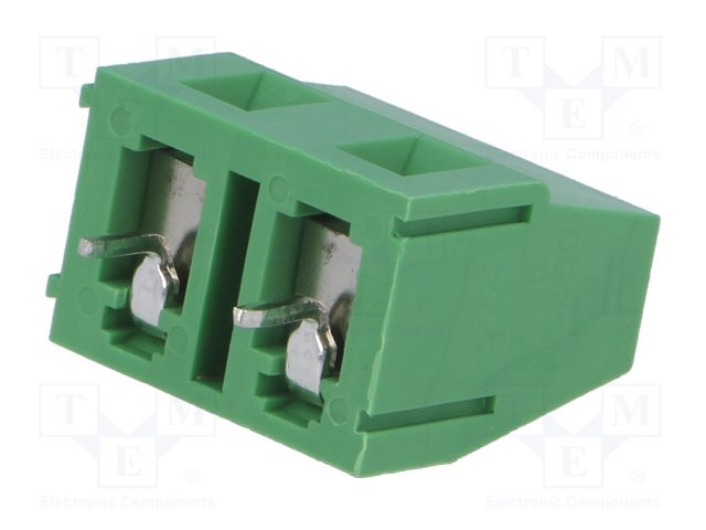 Conector soldar 2 vías 7,5mm para PCB 2,5mm2. Mod. DG128-7.5-02P14