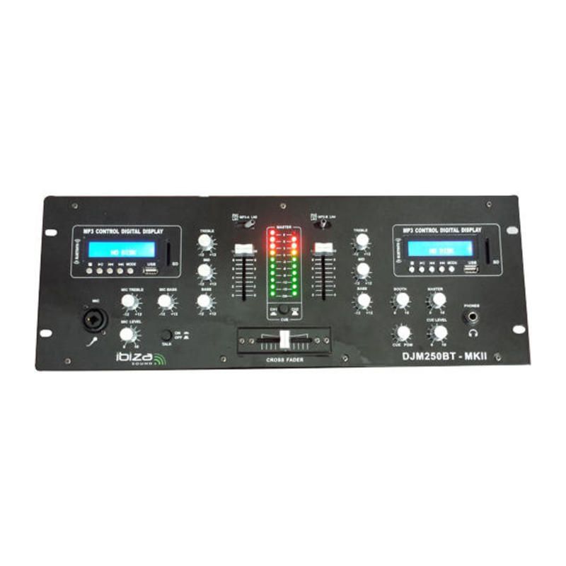 Mesa de mezclas DJ c/ 2 USB, SD & BLUETOOTH Ibiza Sound. Mod. DJM250BT-MKII.