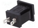 Pulsador SPST-NO 0,5A/250VAC negro. Mod. DS430-K