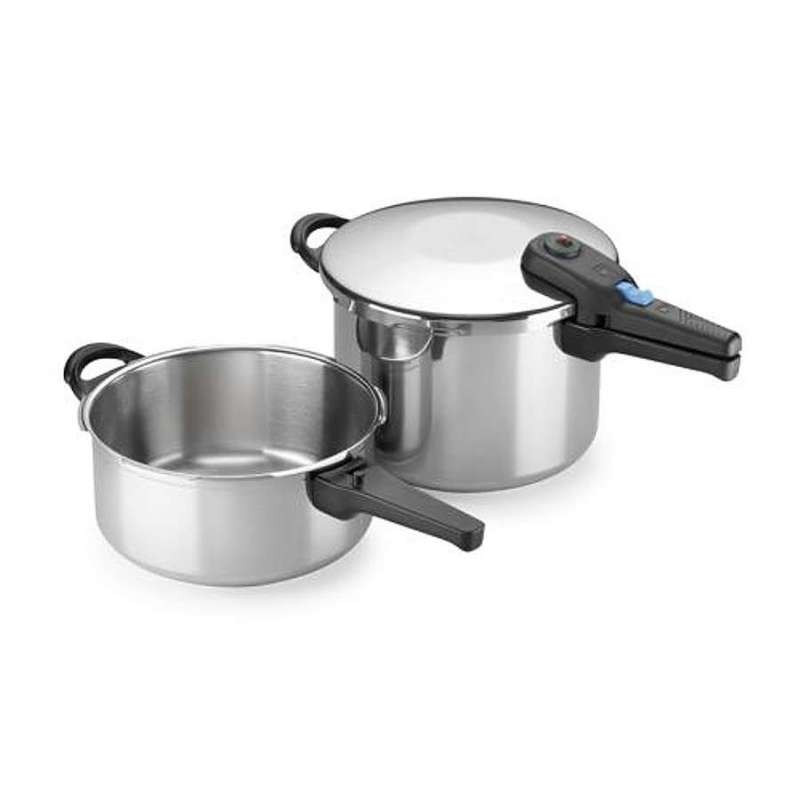 [DUPLEXOMEGA46ALZ] SET OLLA OMEGA DUPLEX 4+6L ALZA INOX.