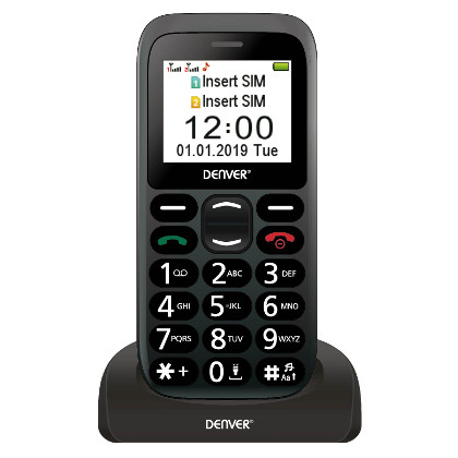 TELEFONO MOVIL SENIOR CON BOTON SOS Y DIGITOS GRANDES / BAS-18300M. MOD. DV22-00007