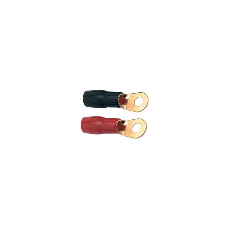 PACK DE TERMINALES CERRADOS PARA CABLE HASTA 8mm DE SECCION ROJO + NEGRO. MOD. 41-8250