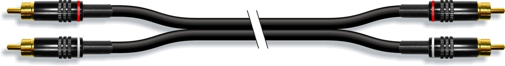 [EQ554505SEME] Conexión Audio dos RCA machos a dos RCA machos de 5 metros. Mod. 06065