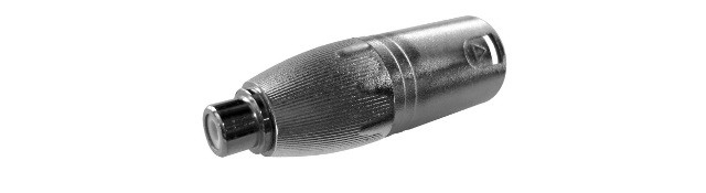 Adaptador XLR Macho 3 Pins a RCA Hembra METALICO