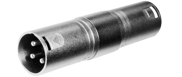 Adaptador XLR Macho 3 Pins a XLR Macho 3 Pins 1602. Mod. 10240MM