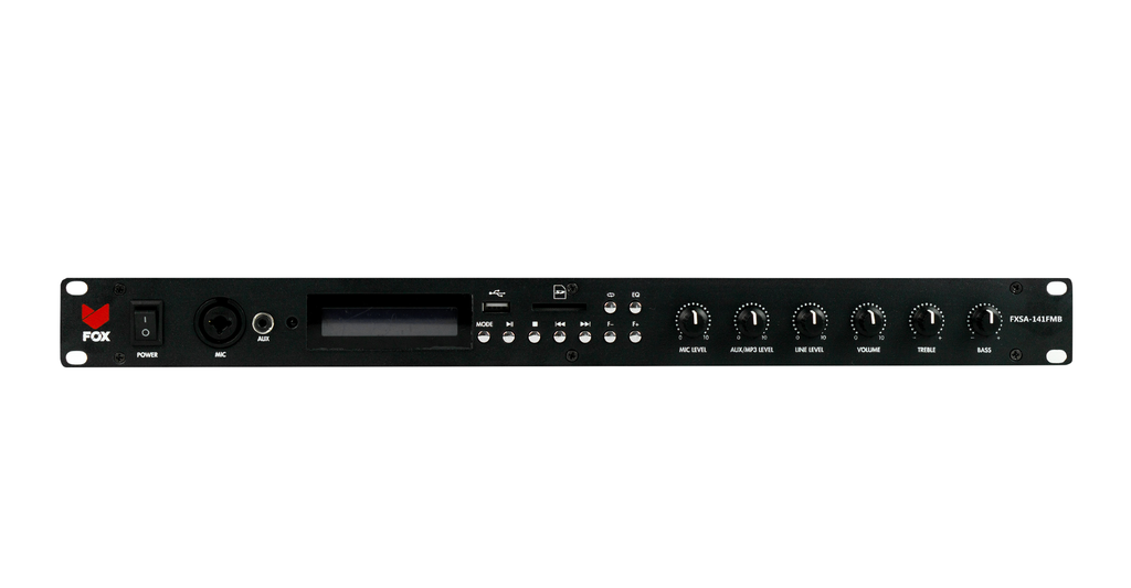 [FXSA141FMBFOX] Amplificador estéreo Bluetooth USB FM 2x70W Fox. Mod. FXSA-141FMB