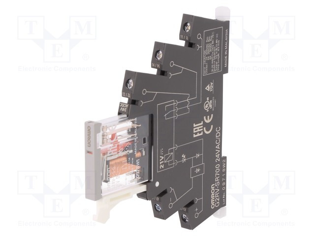 [G2RVST70024ACDCTME] Relé interfaz 24VAC/DC 6A 1 cto Omron. Mod. G2RVSR70024ACDC