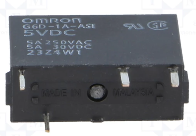 [G6D1AASI5VCTME] Relé electromagnético SPST-NO 5VCC 5A/250VAC Omron. Mod. G6D-1A-ASI 5VDC