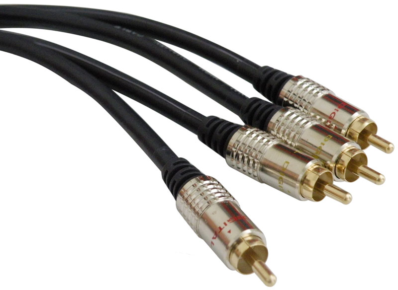 [06067ELG] Conexión Audio dos RCA machos a dos RCA machos de 7 metros. Mod. 0606-7
