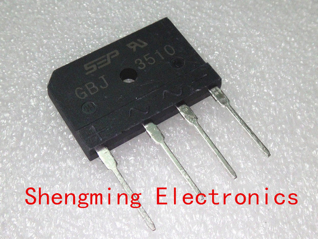 Puente rectificador cápsula plana monofásico 35A 1000V GBJ3510