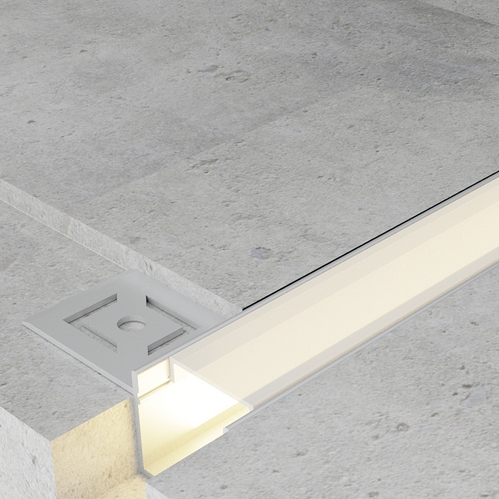 Perfil de Aluminio empotrar pladur Hure - 2 Metros. Mod. LM3853