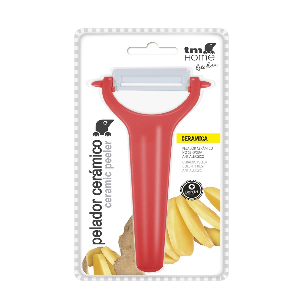 [HOKN020RTMA] Pelador cerámico plano rojo HOKN020R