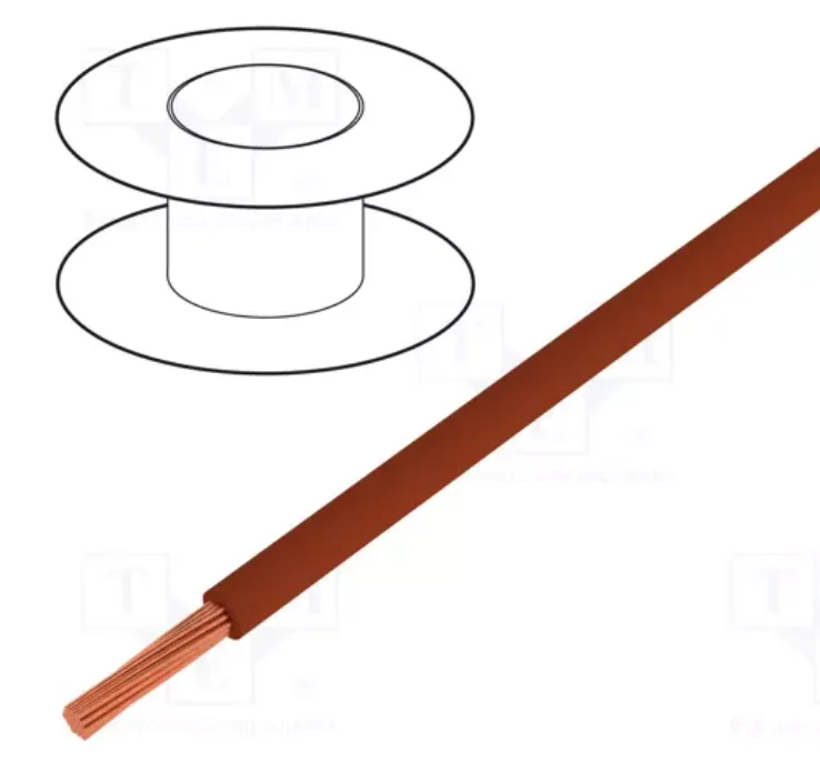[LH1MA] Hilo de línea libre de halógeno 1mm2 marrón flexible. Mod. LH1MA