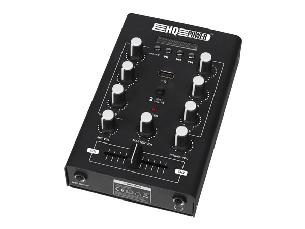 [HQMX11008VEL] MINI MESA DE MEZCLAS ESTÉREO CON CONEXIÓN USB y BLUETOOTH HQ POWER. MOD. HQMX11008