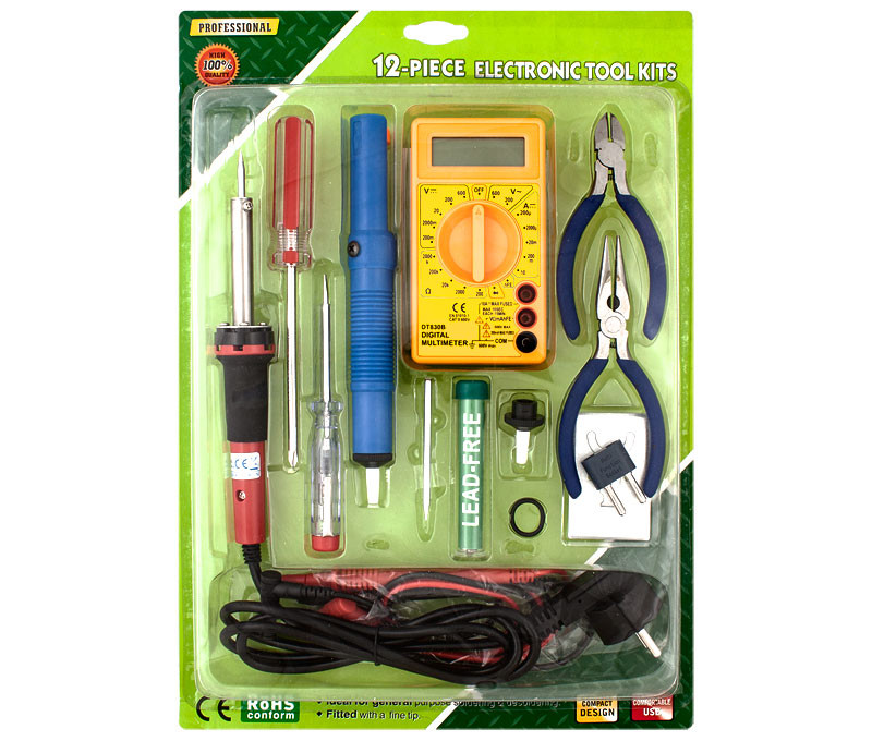 Kit herramientas soldadura y multímetro FP. Mod. HRV7574