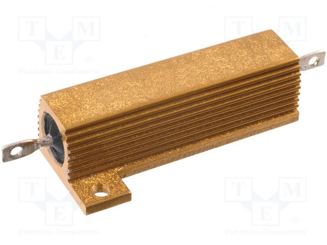 Resistor bobinado con radiador atornillado 2,5Ω 50W ±5%. Mod. HS50-2R5J