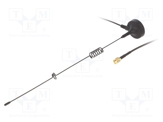 Antena GSM 5dBi imán 50Ω 824-960MHz 1710-2700MHz 3 metros. Mod. GSM-ANT024