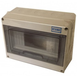 Caja estanca superficie modular 8E puerta transparente. Mod. WE2344