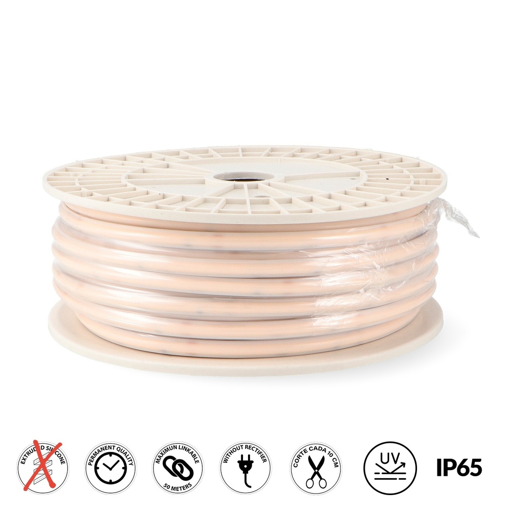 Tira de Led 220V Cob Point 10W/m Ip65 2700K - metro. Mod. LM2663