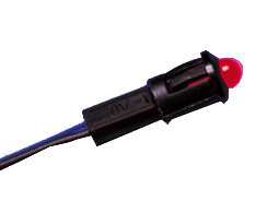 PILOTO LED C/CABLE INTERMITENTE 12V CC ROJO