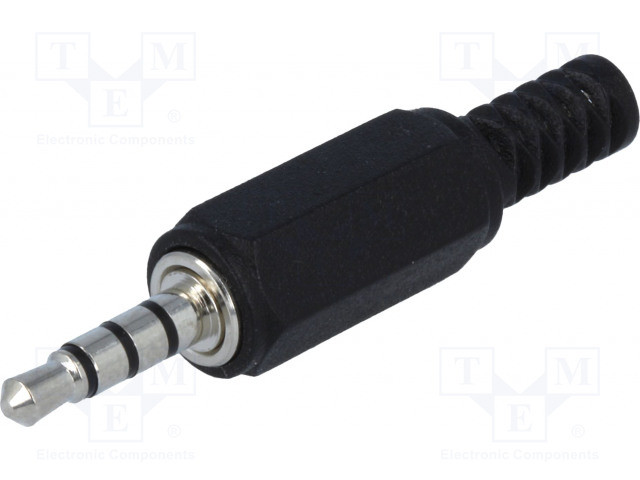 Conector Jack 2,5mm macho 4 contactos. Mod. JC-135