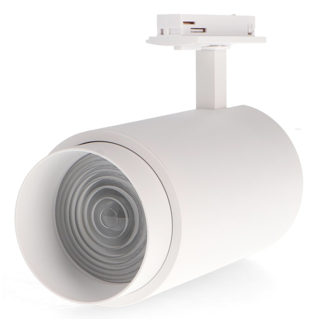 Foco Led Para Carril White Bari 30W óptica Regulable Monofásico Cct. Mod. LM3133