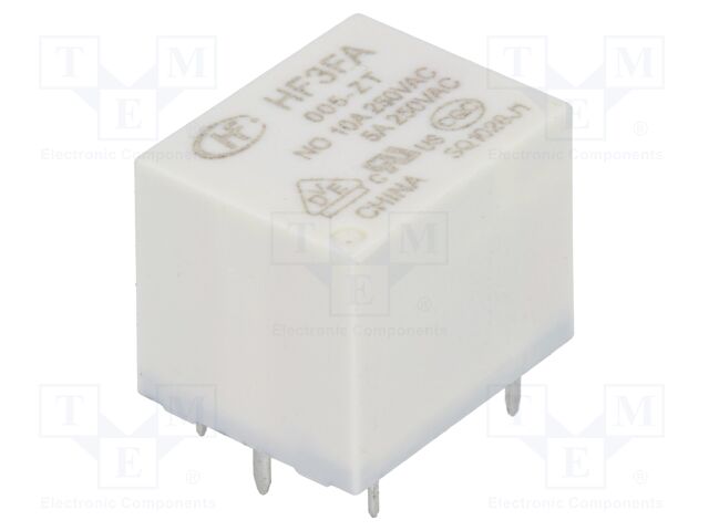 [HF3FA005ZT] Relé electromagnético 5VDC 10A 277VAC. Mod. HF3FA/005-ZT