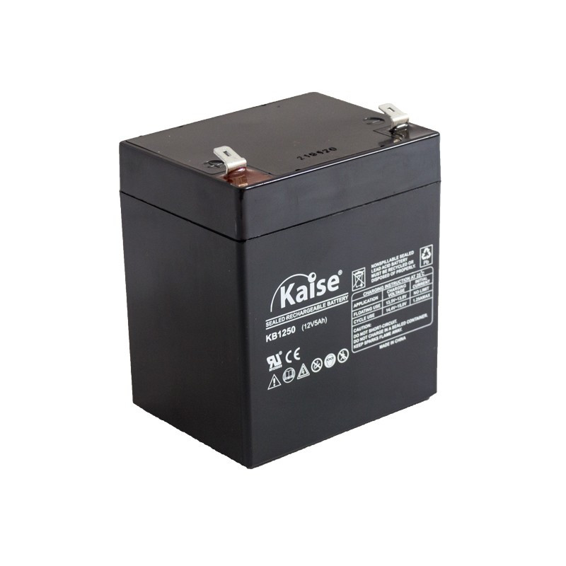 Batería plomo AGM 12V 5Ah F2 Kaise. Mod. KB1250F2