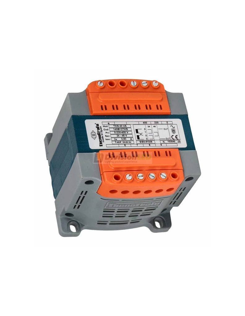 Transformador TKS 100VA IP20 230-400/24-48V. Mod. 210B13TKS