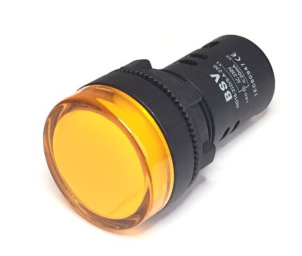 Piloto led ambar L600A24V   24Vca/Vcc IP65. Mod. AD2222D24VY