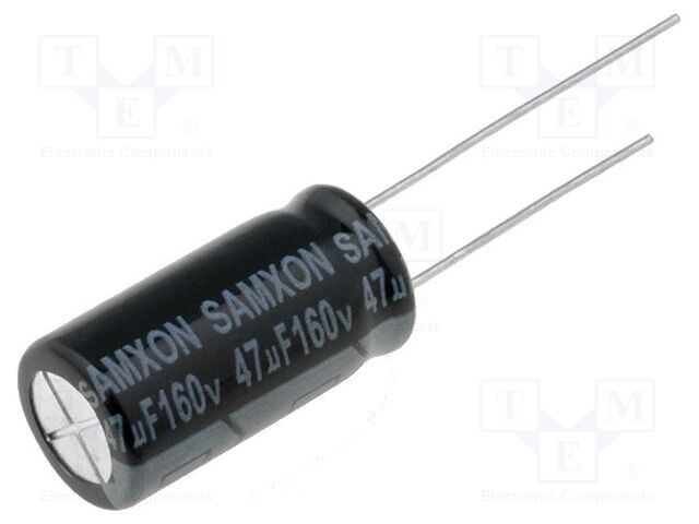 Condensador electrolítico 47uF 160V. Mod. CERL47MF160V