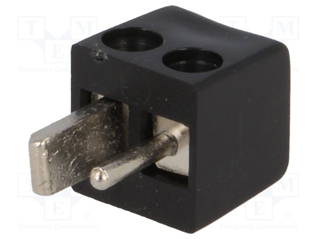 Conector para altavoces macho punto y raya angulares 90°. Mod. LC-004