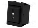 Interruptor basculante 3 pos con retorno (ON)-OFF-(ON) 16A 250VAC. Mod. C1572ALMBB730W