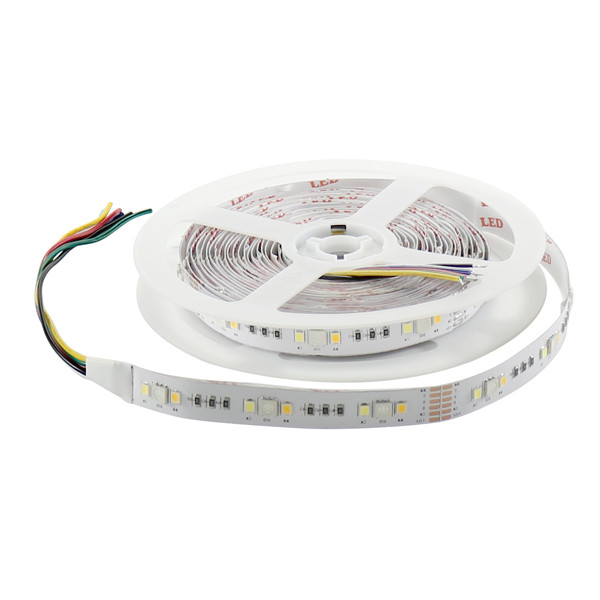 Tira LED 12V DC FullStack SMD5050 30 Led/m + SMD2835 60 Led/m RGB+W+WW IP20 – 5 Metros. Mod. LM2017