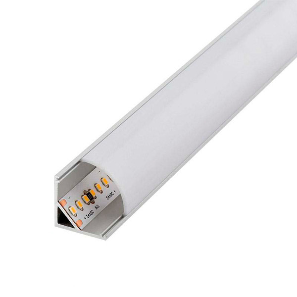[80033LDV] Perfil de aluminio esquina tira led 2 metros 12V/24V. Mod. LM3057