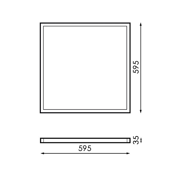 Panel LED Serie Trielle 60X60 cm 60W. Mod. LM5317