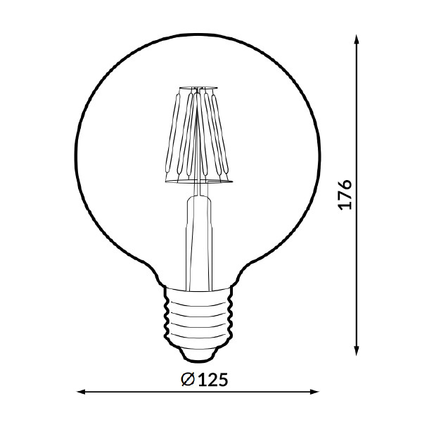 Bombilla LED E27 6W ámbar 2300K. Mod. LM8561