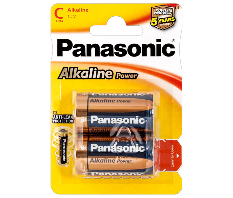 Pila Alcalina Panasonic 1.5V Baby C. Mod. LR14APB2BP