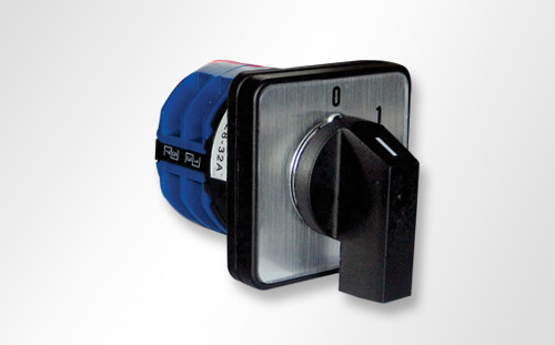 Interruptor de levas "0-1" 4P 25A AC-21A - 7,5KW. Montaje panel SASSIN. Mod. LW281264025
