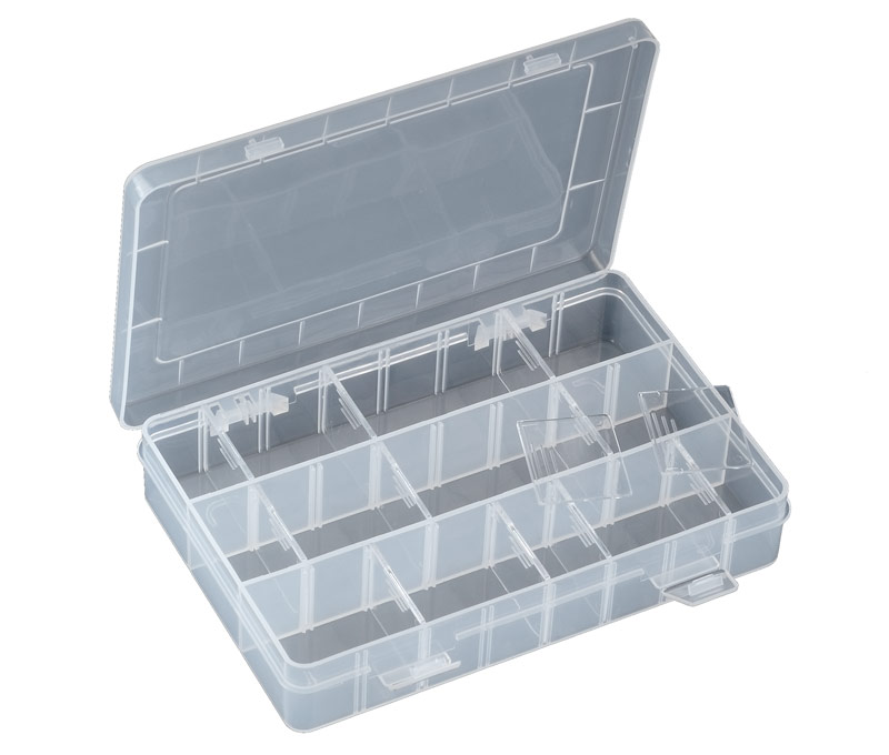 Caja clasificadora con 24 departamentos ajustables. Mod. CM053