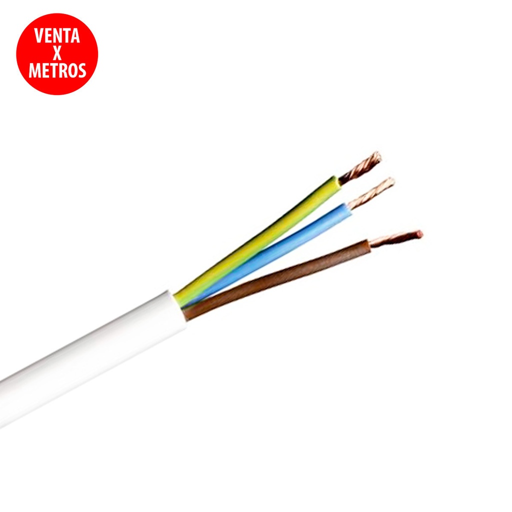 Manguera flexible 3x1mm2 blanca. Mod. M3X1