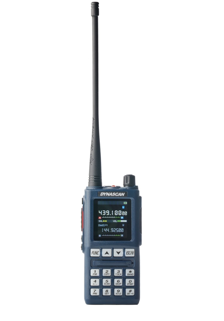 Walkie doble banda emisora 2 metros Dynascan. Mod. UV-101