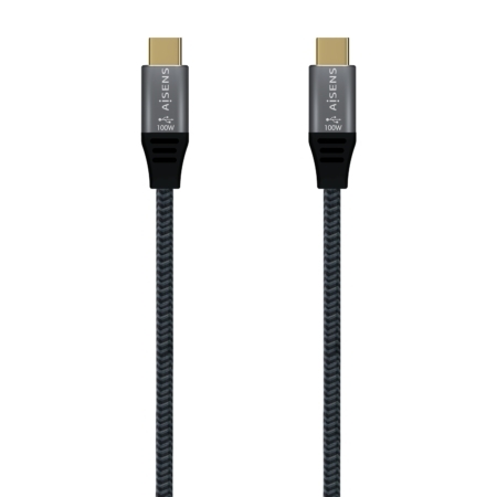 Cable USB C 2.0 Aluminio 5A 100W E-Mark Gris, 2.0M. Mod. A1070671
