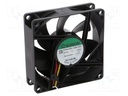 Ventilador axial 24VDC 80x80x25mm 3 hilos. Mod. EF80252B1-G99