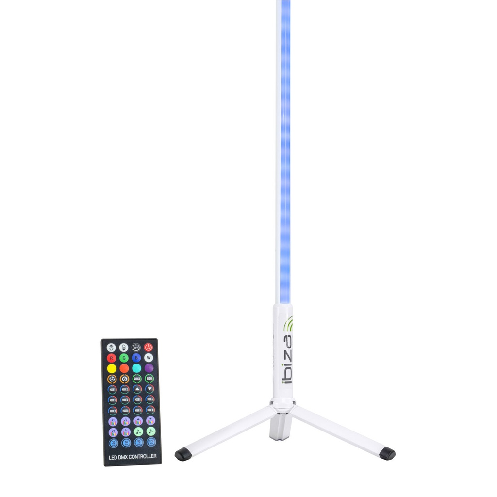 Tubo luminoso RGB con pie 1.8 metros Ibiza Sound. Mod. MAGIC-COLOR-STICK-1.8WH