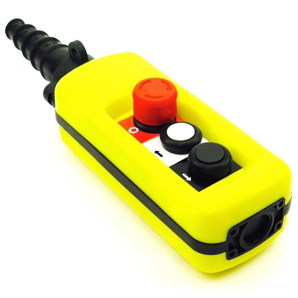 Botonera 2 pulsadores + paro emergencia IP65. Mod. ASAACA2713